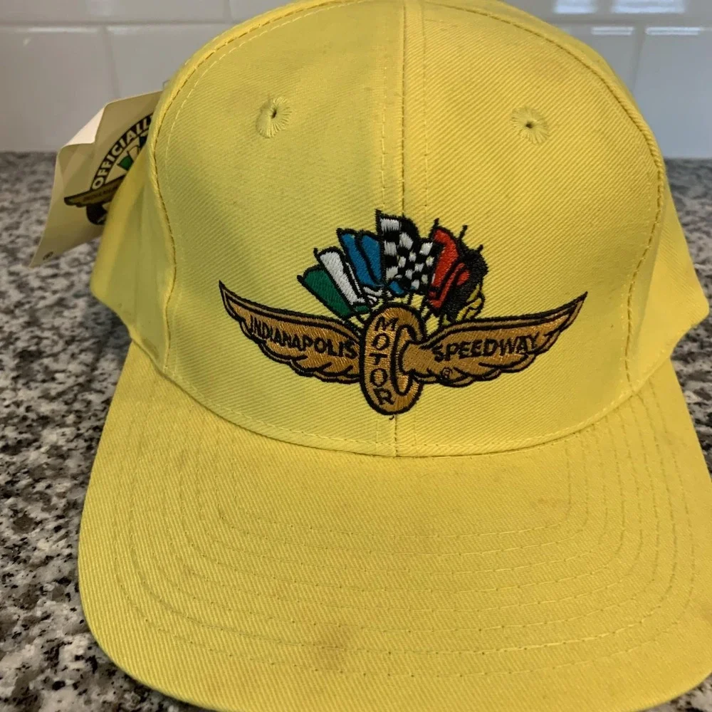 Vintage Indianapolis Motor Speedway Hat Cap Snap Back Mens One Size Logo 7 FLAWS